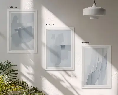 Set de 3 cuadros de arte abstracto en acuarela para salón
