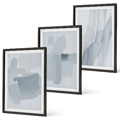 Set de 3 cuadros para salón Arte abstracto en acuarela