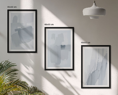 Set de 3 cuadros para salón Arte abstracto en acuarela