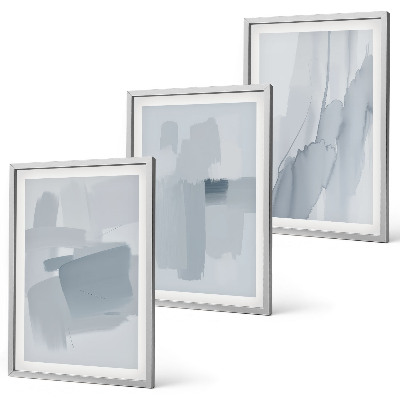 Set de 3 cuadros para salón Arte abstracto en acuarela