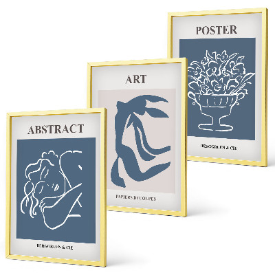Juego de 3 cuadros Los elegantes patrones abstractos de Matisse