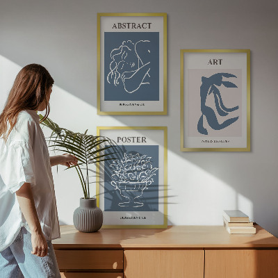 Juego de 3 cuadros Los elegantes patrones abstractos de Matisse