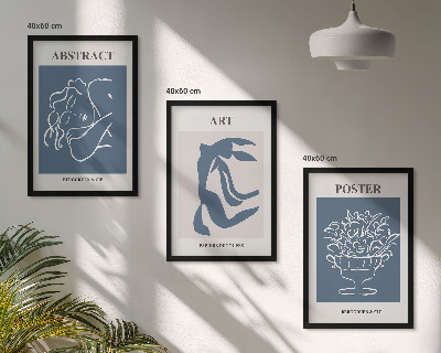 Juego de 3 cuadros Los elegantes patrones abstractos de Matisse