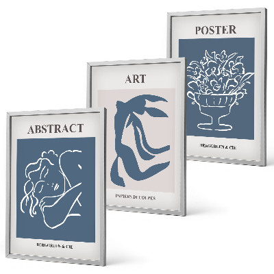 Juego de 3 cuadros Los elegantes patrones abstractos de Matisse