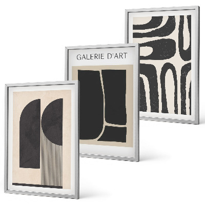 Set de 3 cuadros para salón Pósteres minimalistas abstractos