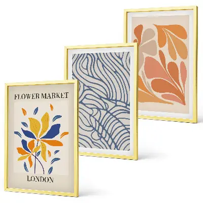 Cuadros decorativos de flores abstractas modernas juego de 3 piezas