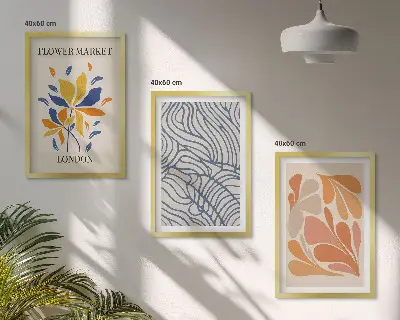 Cuadros decorativos de flores abstractas modernas juego de 3 piezas