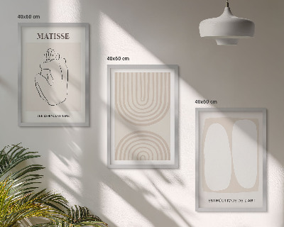 Set de 3 cuadros para salón Líneas minimalistas y elegantes
