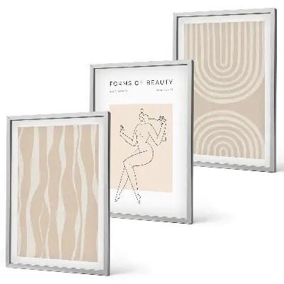 Set de 3 cuadros decorativos con diseño abstracto de estilo bohemio para salón