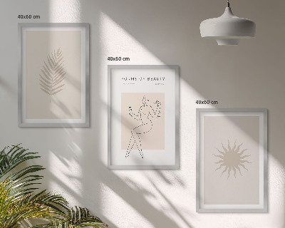 Juego de 3 cuadros Una colección de formas minimalistas