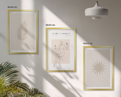 Juego de 3 cuadros Una colección de formas minimalistas