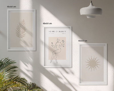Juego de 3 cuadros Una colección de formas minimalistas