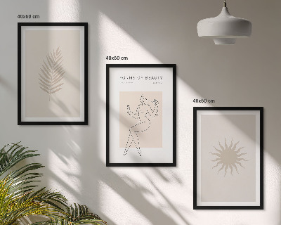 Juego de 3 cuadros Una colección de formas minimalistas