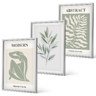 Set de 3 cuadros para salón Diseño bohemio en acuarela de Matisse