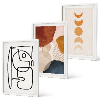Juego de 3 cuadros decoraciones de colores abstractos