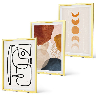 Juego de 3 cuadros decoraciones de colores abstractos