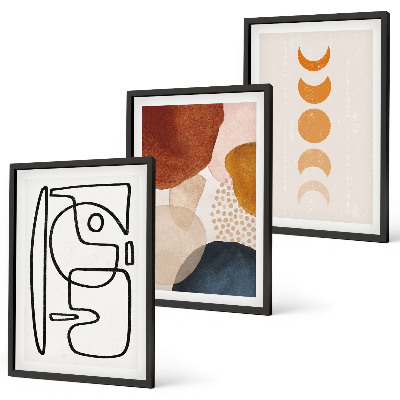 Juego de 3 cuadros decoraciones de colores abstractos