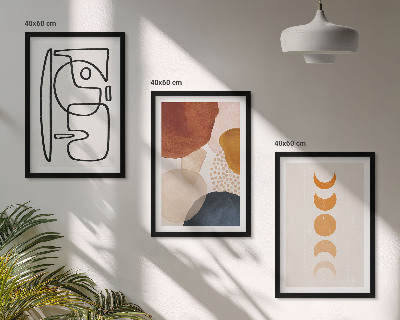 Juego de 3 cuadros decoraciones de colores abstractos