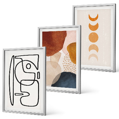 Juego de 3 cuadros decoraciones de colores abstractos