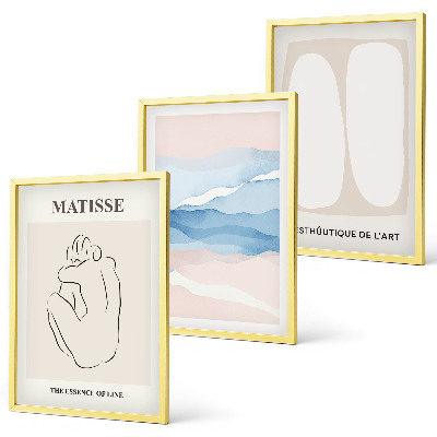 Set de 3 cuadros para salón Las formas abstractas de Matisse