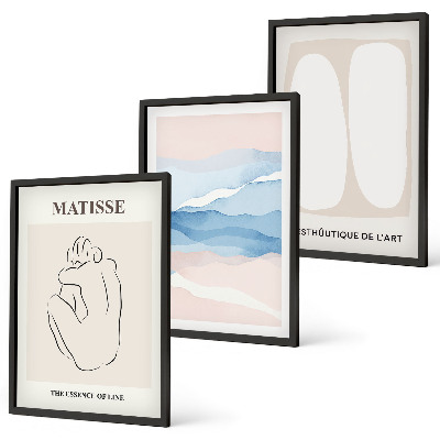 Set de 3 cuadros para salón Las formas abstractas de Matisse