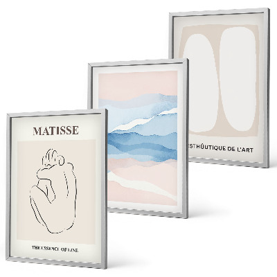 Set de 3 cuadros para salón Las formas abstractas de Matisse