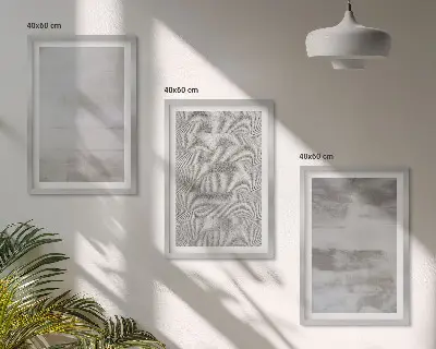 Set de 3 cuadros decorativos para salón con diseño de texturas minimalistas modernas