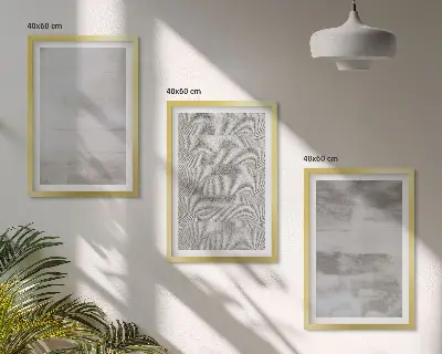Set de 3 cuadros decorativos para salón con diseño de texturas minimalistas modernas
