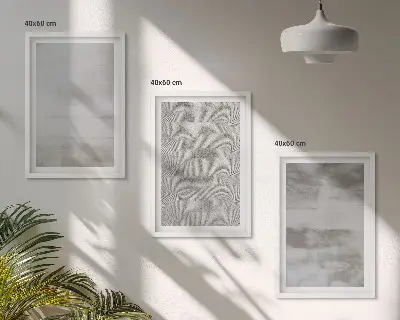Set de 3 cuadros decorativos para salón con diseño de texturas minimalistas modernas