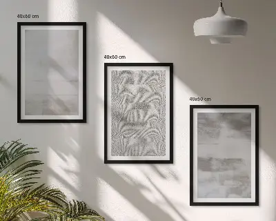 Set de 3 cuadros decorativos para salón con diseño de texturas minimalistas modernas