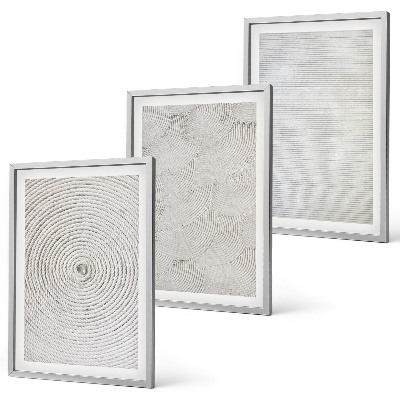 Juego de 3 cuadros patrones geométricos de cartón