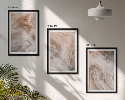 Set de 3 cuadros para salón Texturas abstractas de mármol