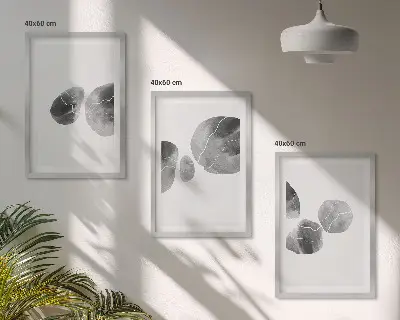 Juego de 3 cuadros con diseño de arte abstracto de salpicaduras de pintura