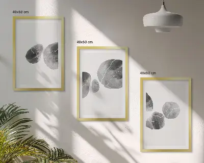 Juego de 3 cuadros con diseño de arte abstracto de salpicaduras de pintura