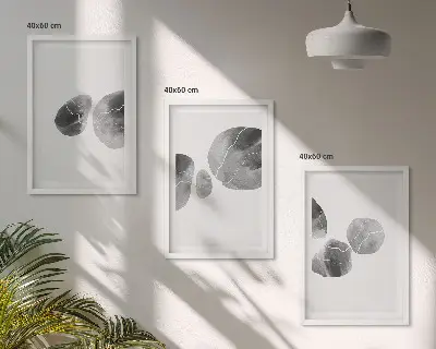 Juego de 3 cuadros con diseño de arte abstracto de salpicaduras de pintura