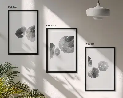 Juego de 3 cuadros con diseño de arte abstracto de salpicaduras de pintura