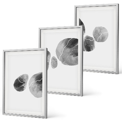 Juego de 3 cuadros salpicaduras de pintura de arte abstracto