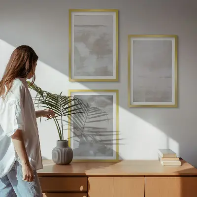 Juego de 3 cuadros con diseño de texturas modernas desgastadas