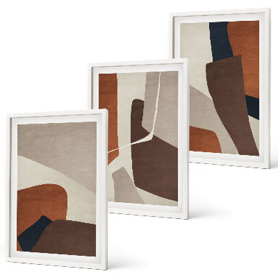 Juego de 3 cuadros Estructuras modernas abstractas