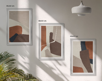 Juego de 3 cuadros Estructuras modernas abstractas