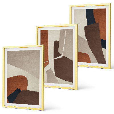 Juego de 3 cuadros Estructuras modernas abstractas