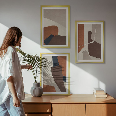 Juego de 3 cuadros Estructuras modernas abstractas