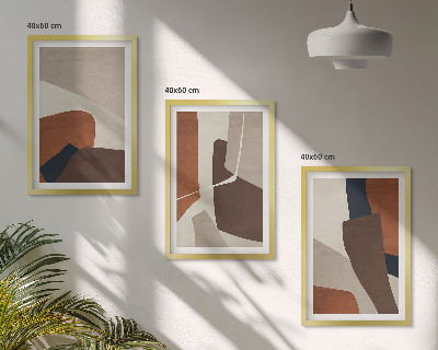Juego de 3 cuadros Estructuras modernas abstractas