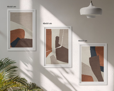 Juego de 3 cuadros Estructuras modernas abstractas