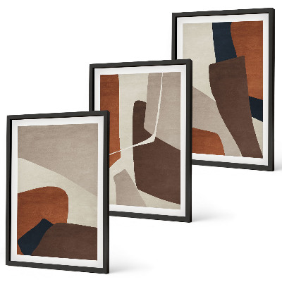 Juego de 3 cuadros Estructuras modernas abstractas