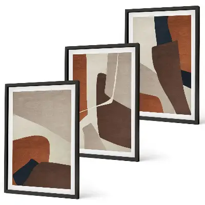 Estructuras modernas abstractas juego de 3 cuadros