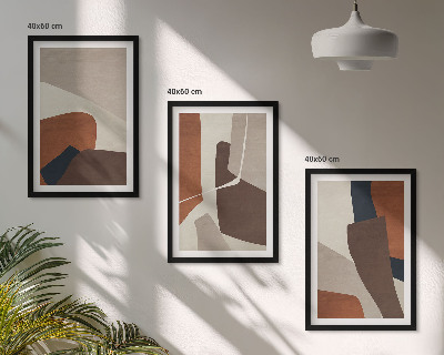 Juego de 3 cuadros Estructuras modernas abstractas