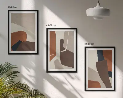 Estructuras modernas abstractas juego de 3 cuadros