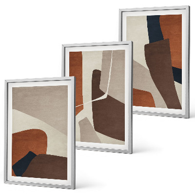 Juego de 3 cuadros Estructuras modernas abstractas