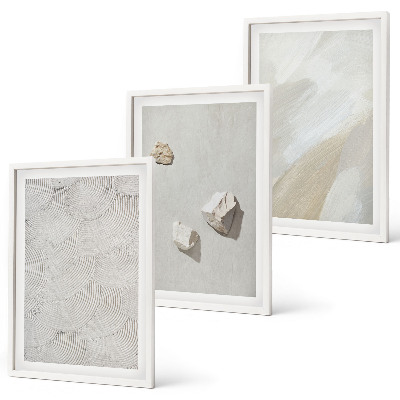 Set de 3 cuadros para salón Pintura moderna sobre arenisca